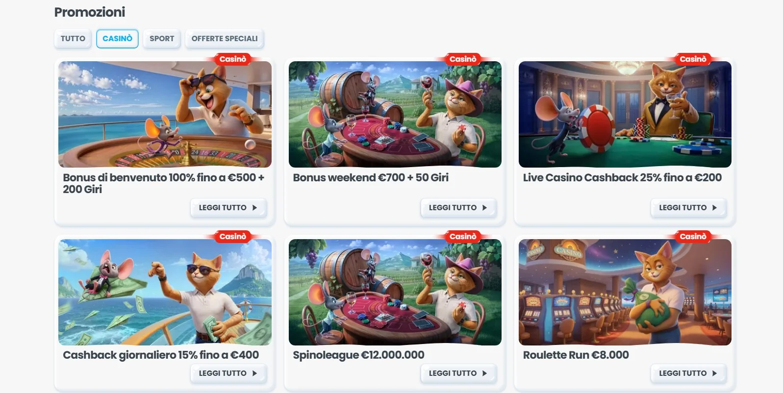Promozioni e bonus di Cazimbo Casino per l'Italia